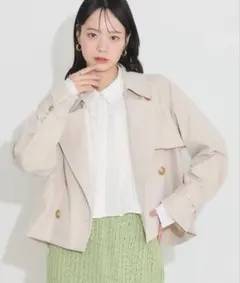 【週末値下】アースミュージックエコロジー　ショートトレンチコート　ライトベージュ