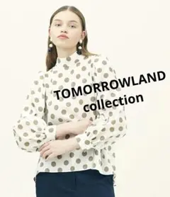 トゥモローランド　シルクコットンドットプリント バックボウタイブラウス 　コイン