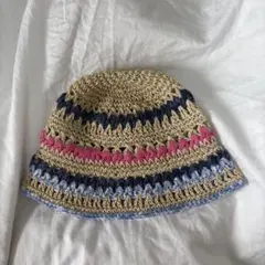 ZARA バケハ　麦わら帽子　バケットハット