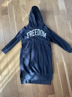 デニムダンガリー、スウェットワンピース、120〜130、黒