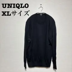【UNIQLO】メンズ 毛100% 薄手ニット XLサイズのサムネイル
