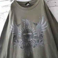 希少サイズ☆USA製 ハーレーダビッドソン 両面プリント イーグル ロンT 3L