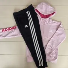 adidas ピンク スウェットセットアップ 130cm