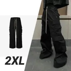 MIJKOドローストリングダブルワイドカーゴパンツ2XLOpium 韓国系Y2K