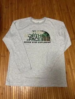 【ノースフェイス】長袖Tシャツ　グレー色　XLサイズ