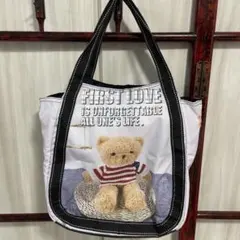 保冷機能ありクマのぬいぐるみプリント エコバッグ