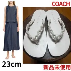 COACH コーチ ビーチサンダル ホワイト 24cm【即購入OK】のサムネイル