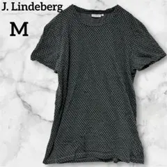 良品✨J. Lindeberg M ジェイリンドバーグ　ドット柄 Tシャツ 黒