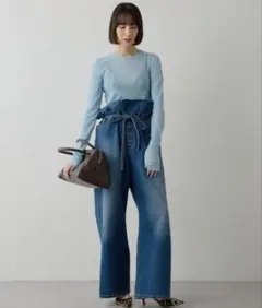 Whim Gazette フリルデニムパンツ レディースのサムネイル