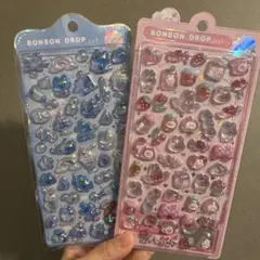 ボンボンドロップシール ちゅるきら そらねこ オリジナルうさぎももいろ　正規品