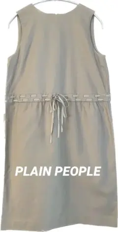 【PLAIN PEOPLE】美品★コットンリネンノースリーブドレスのサムネイル