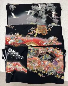 黒留袖 正絹 3枚まとめて - メルカリ