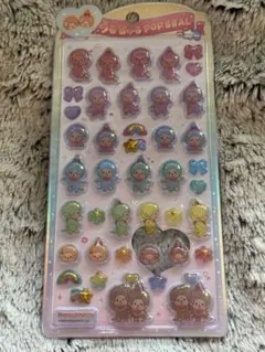 【新品】うるちゅるPOPシール　モンチッチ　レインボー