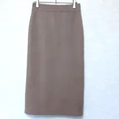 ​【UNIQLO】ストレッチ ダブルフェイス ナロースカート ブラウン M