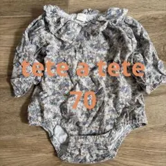 tete a tete ベビー　ロンパース　小花柄　70サイズ