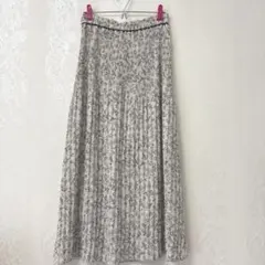 SENSE OF PLACE 花柄プリーツロングスカート フリーサイズ 裏地付き
