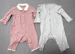 【ベルメゾン】長袖カエルロンパース 80サイズ 2点セット