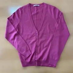 エクストラファインメリノウール カーディガン S ピンク