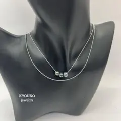 本真珠　淡水パール　バロック　2連　ネックレス