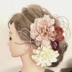 髪飾り　成人式　結婚式　前撮り　ピンク