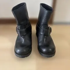 DIESELブラックレザーエンジニアブーツ