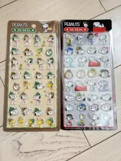PEANUTS 3Dシール 2シートセット　スヌーピー　シール