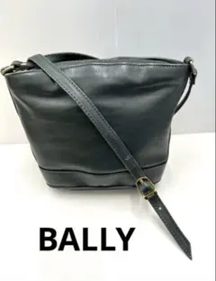 BALLY ダークグリーン レザー ショルダーバッグのサムネイル