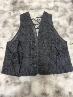 niko and… フラワーオーガンジーベストブラック