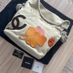 レア★CHANEL クローバー　カメリア　ロープバッグ♪♪♪