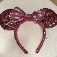 ミニーマウス風スパンコールカチューシャ ディズニー