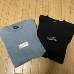 Dickies 長袖Tシャツ 2枚セット ブルーグレー 、ブラック