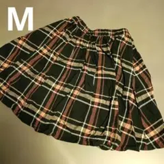 ブランシェスMキッズ チェック柄スカート ウエストゴム ポケット付き