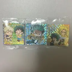 ヒロアカ　シールウエハース　PUR 緑谷出久、爆豪勝己　 UR 緑谷出久　SEC