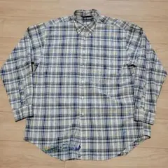 90s Nautica チェック ビッグ シャツ XL ペンキ 古着