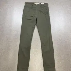 H&M スキニーパンツ カーキ チノパン 細身