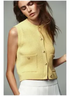 【新年値下げ！】ZARA 無地ニットトップスベスト　Sサイズ