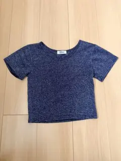 【EVRIS】ショート丈 ラメ半袖Tシャツのサムネイル