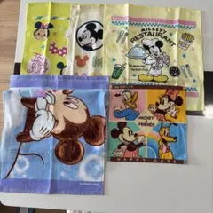 ディズニー フェイスタオル 1枚 ハンドタオル4枚セット