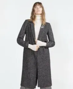 ZARA ザラ ツイードチェスターコートのサムネイル