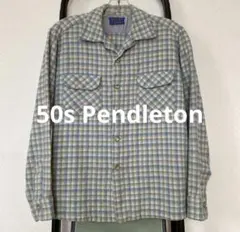 50s Pendleton ペンドルトン オンブレチェック ボードシャツ ウール