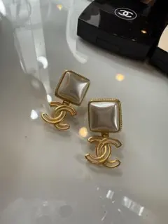空と風様専用　値下げ、ゴールド スクエア ピアス
