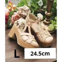 axes femme コサージュ付きグルカサンダル　ベージュ 24.5cm Lのサムネイル