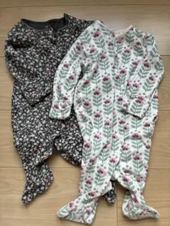 next baby 花柄ロンパースセット