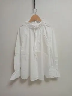 SLOBE IENA タイプライターフリルブラウス