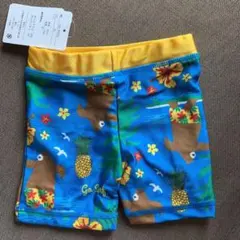 【新品】スイムウェア 水着 男の子用 クマ柄 青系 サイズ80