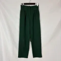 antiqua アンティカ　配色ステッチ スリータック テーパードパンツ