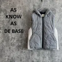 a3484【アズノウアズ】チェック柄中綿ベスト フード付き