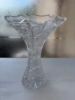 ✨希少✨BOHEMIA クリスタルガラス 花瓶 フラワーベース チェコ製のサムネイル