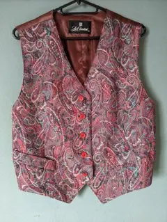 Lui Chantant ペイズリー柄 ベスト レトロ 38