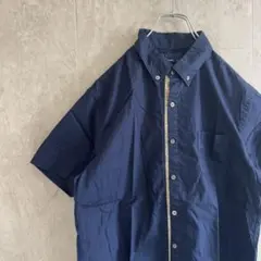 FRED PERRY フレッドペリー　ボタンダウン半袖シャツ　ネイビー